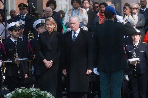 epa12841096 King Philippe and Queen Mathilde of Belgium attending a memorial ceremony on the 10th anniversary of the Brussels attacks in Brussels, Belgium, 22 March 2026. Brussels was struck by coordinated suicide bombings on 22 March 2016, claimed by the so-called Islamic State. Two blasts detonated in the departure hall of Zaventem Airport and a third at...