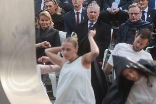 epa12841099 King Philippe and Queen Mathilde of Belgium with Prime Minister Bart de Wever (R) attending a memorial ceremony on the 10th anniversary of the Brussels attacks in Brussels, Belgium, 22 March 2026. Brussels was struck by coordinated suicide bombings on 22 March 2016, claimed by the so-called Islamic State. Two blasts detonated in the departure...