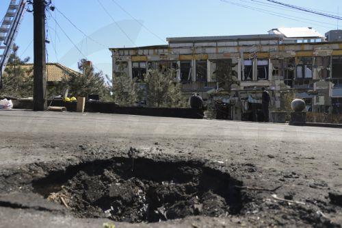 epa12916868 A crater is seen at the site of the Russian strike on a residential area in Odesa, Ukraine, 27 April 2026, amid the Russian invasion.At least 14 people were injured, including two children, after an overnight Russian attack on Odesa, according to the head of the Odesa regional military administration, Oleg Kiper.  EPA/IGOR MASLOV