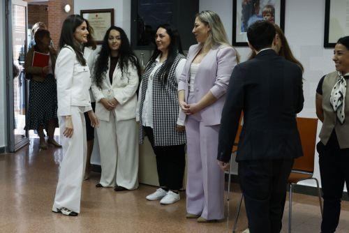 epa12923376 Spain's Queen Letizia (L) during a meeting with Roma women and delegates of the non-profit social organisation 'Fundacion Secretariado Gitano' (Gypsy Secretariat Foundation) in Madrid, Spain, 30 April 2026.  EPA/J.J. GUILLEN