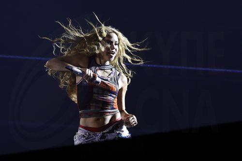 epa12927487 Colombian singer Shakira performs during a rehearsal ahead of her 02 May concert on Copacabana Beach in Rio de Janeiro, Brazil, 01 May 2026. Shakira is scheduled to headline a free concert on the beach expected to draw around two million people as part of the 'Todo Mundo no Rio' (Everyone in Rio) initiative, according to Rio City Hall. ...
