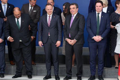 epa12931640 Ministers prepare for a family photo after the informal meeting of EU ministers for agriculture in Lefkosia, Cyprus, 04 May 2026. Agriculture Ministers, EU Officials and stakeholders are meeting in a session during which the World Bank officials will present the main outcomes of the study 'Solutions for Better Agri-Risk Management in the...