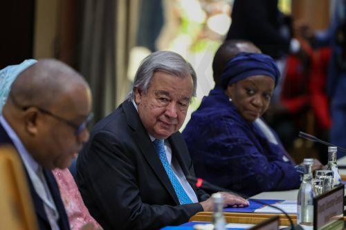 epa12946952 United Nations Secretary-General Antonio Guterres (C) attends a session of the Africa Forward Summit 'Africa-France Partnerships for Innovation and Growth' in Nairobi, Kenya, 11 May 2026. The summit runs from 11-12 May 2026 and brings together French President Emmanuel Macron, Kenyan President William Ruto, and other African heads of state and...