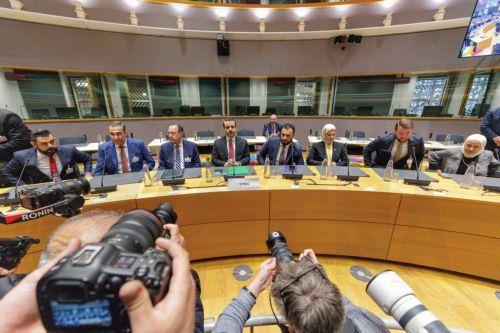 epa12947835 Asaad Hassan al-Shaibani (C), Minister for Foreign Affairs and Expatriates of the Syrian transitional government, arrives at the first EU-Syria High-level Political Dialogue in Brussels, Belgium, 11 May 2026. The dialogue will be an opportunity to make progress towards normalising relations between the EU and Syria and to take stock of the...
