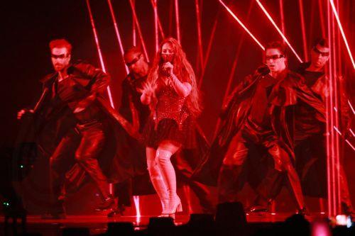 epa12948084 Felicia of Sweden performs the song 'My System' during the dress rehearsals for the first semi-final of the 70th Eurovision Song Contest (ESC) in Vienna, Austria, 11 May 2026. The first semi-final of the ESC 2026 is scheduled for 12 May.  EPA/HANNIBAL HANSCHKE