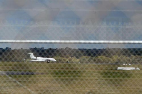 epa12958722 A charter plane carrying Australian travellers who spent time on the Hantavirus‑infected cruise ship MV Hondius arrives at RAAF Base Pearce in Perth, Australia, 15 May 2026. Four citizens and a permanent resident returning from the affected vessel will be placed in an official isolation centre to prevent the spread of the virus.  EPA/AARON BUNCH...