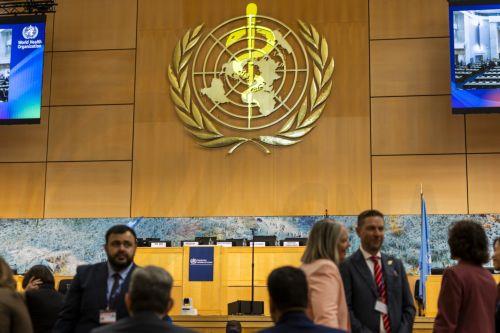 epa12969847 Delegates arrive for the opening of the 79th World Health Assembly (WHA79) at the European headquarters of the United Nations in Geneva, Switzerland, 18 May 2026.  EPA/SALVATORE DI NOLFI