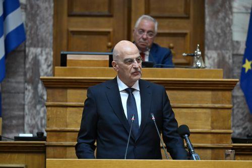 (Ξένη Δημοσίευση) Ο  υπουργός Εθνικής Άμυνας Νίκος Δένδιας  μιλάει στην εκδήλωση  στη Βουλή  υπό τον τίτλο «Η Γενοκτονία των Ελλήνων του Πόντου: Μνήμη, Στρατηγική και Διεθνοποίηση της Ιστορικής Ευθύνης», Δευτέρα 18 Μαΐου 2026. ΑΠΕ-ΜΠΕ/ΥΠΕΘΑ/Νίκος Παναγιωτόπουλος
