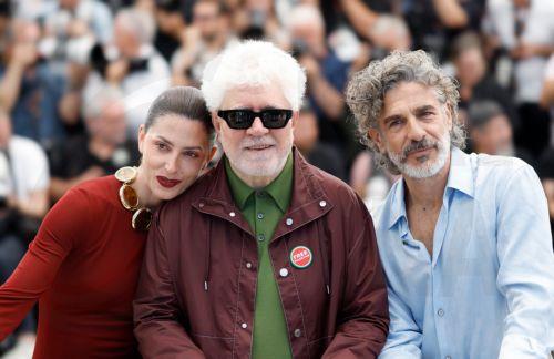 epa12977503 (L-R) Barbara Lennie, Director Pedro Almodovar and Leonardo Sbaraglia attend the photocall for 'Bitter Christmas' (Amarga Navidad) during the 79th annual Cannes Film Festival, in Cannes, France, 20 May 2026. The film festival runs from 12 to 23 May 2026.  EPA/SEBASTIEN NOGIER