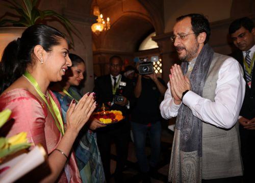 Ινδική παραδοσιακή τελετή υποδοχής στον Πρόεδρο της Δημοκρατίας Νίκο Χριστοδουλίδη στην πόλη Μουμπάι της Ινδίας, Τετάρτη 20 Μαΐου 2026. ΚΥΠΕ/ΚΑΤΙΑ ΧΡΙΣΤΟΔΟΥΛΟΥ