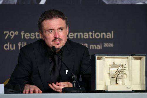 epa12989290 Cristian Mungiu, winner of the Palme d’Or for "Fjord attends the Palme d'Or winners press conference at the closing and awards ceremony of the 79th annual Cannes Film Festival, in Cannes, France, 23 May 2026. The film festival runs from 12 to 23 May 2026.  EPA/HODA DAVAINE / POOL