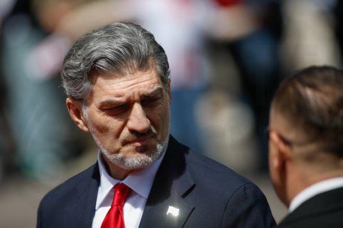 epa12994490 Georgia's President Mikheil Kavelashvili attends a military parade marking the country's 108th Independence Day in Tbilisi, Georgia, 26 May 2026. Georgia declared its independence from Russia on 26 May 1918.  EPA/DAVID MDZINARISHVILI