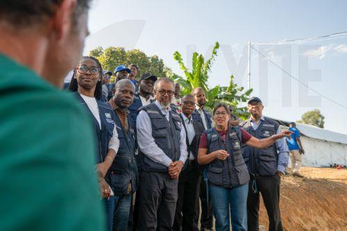 epa13006203 World Health Organization (WHO) Director-General Tedros Adhanom Ghebreyesus (C) visits a renovated building designed for the treatment of Ebola virus patients in Bunia, Ituri, Democratic Republic of Congo, 31 May 2026. According to WHO, the Bundibugyo virus disease (BVD) outbreak in the Democratic Republic of the Congo and Uganda continues to...