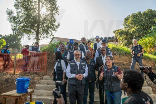 epa13006205 World Health Organization (WHO) Director-General Tedros Adhanom Ghebreyesus (C) visits a renovated building designed for the treatment of Ebola virus patients in Bunia, Ituri, Democratic Republic of Congo, 31 May 2026. According to WHO, the Bundibugyo virus disease (BVD) outbreak in the Democratic Republic of the Congo and Uganda continues to...