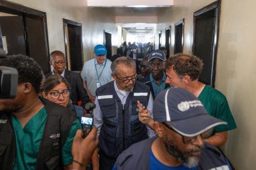 epa13006208 World Health Organization (WHO) Director-General Tedros Adhanom Ghebreyesus (C) visits a renovated building designed for the treatment of Ebola virus patients in Bunia, Ituri, Democratic Republic of Congo, 31 May 2026. According to WHO, the Bundibugyo virus disease (BVD) outbreak in the Democratic Republic of the Congo and Uganda continues to...
