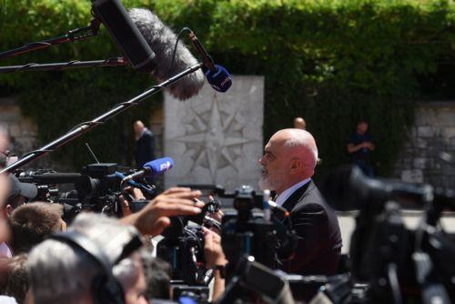 epa13017553 Albania's Prime Minister Edi Rama arrives at the EU-Western Balkans summit in Tivat, Montenegro, 05 June 2026. The high-level one-day summit brings together European Union (EU) leaders and their Western Balkan counterparts to discuss concrete integration measures and accelerate the region's path toward bloc membership.  EPA/BORIS PEJOVIC