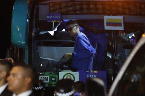 epa13040386 Colombia's James Rodriguez arrives at the team hotel ahead of the match against Uzbekistan during the 2026 FIFA World Cup in Mexico City, Mexico, 15 June 2026.  EPA/SASHENKA GUTIERREZ