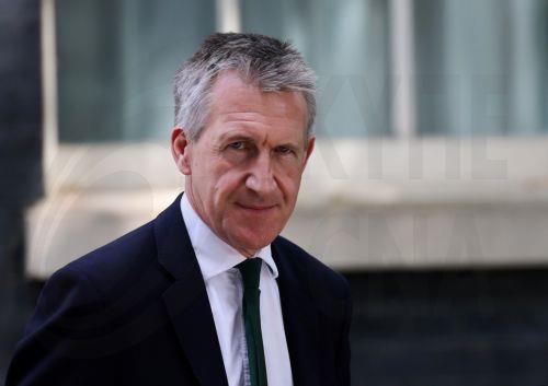 epa13057923 British Secretary of State for Defense Dan Jarvis departs 10 Downing Street following a Cabinet meeting in London, Britain, 23 June 2026.  EPA/ANDY RAIN
