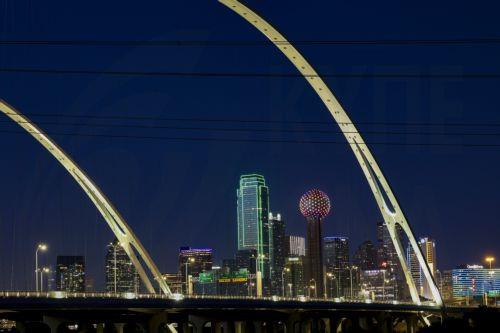 epaselect epa13079388 A view of the downtown skyline in Dallas, Texas, USA, 01 July 2026. Dallas is hosting a tournament-high nine matches during the 2026 FIFA World Cup, including a semi-final.  EPA/CHRISTOPHER NEUNDORF