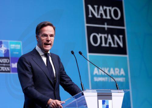 epaselect epa13098031 NATO Secretary General Mark Rutte speaks during a press conference at the 2026 NATO Summit in Ankara, Turkey, 08 July 2026. The NATO Summit takes place from 07-08 July.  EPA/GEORGI LICOVSKI