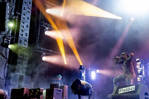 epa13132923 French rapper Jok'Air, the pseudonym of Melvin Felix Aka, performs on the Vega stage during the 49th edition of the Paleo Festival in Nyon, Switzerland, 25 July 2026. The Paleo Festival is an open-air music festival in the western part of Switzerland with about 250,000 spectators in six days and takes place from 21 to 26 July.  EPA/SALVATORE DI...