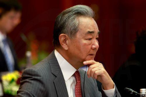 epa13182106 China's Foreign Minister Wang Yi reacts during a meeting with his Indonesian counterpart Sugiono (not pictured) in Jakarta, Indonesia, 21 August 2026. Wang Yi is in an official visit to Indonesia to attend comprehensive strategic dialogue Indonesia-China.  EPA/MAST IRHAM