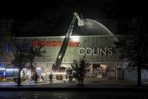 epa13219181 Ukrainian rescuers work at the site of a Russian drone strike on the last major shopping mall in Zaporizhzhia, Ukraine, 07 September 2026, amid the Russian invasion. The City Center shopping mall has been closed since the beginning of September due to persistent shelling of civilian infrastructure, and no casualties were reported in the strike,...