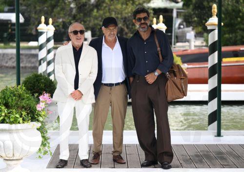 epa13227802 (L-R) Italian actor Silvio Orlando, Italian director Giovanni Veronesi and Italian actor Pierfrancesco Favino arrive at the Hotel Excelsior dock in Lido Beach to present the movie 'Dio ride' during the Venice International Film Festival, in Venice, Italy, 10 September 2026. The festival runs from 02 to 12 September 2026.  EPA/ETTORE FERRARI