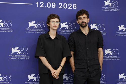 epa13228277 Israeli directors Rachel Szor (L) and Yuval Abraham pose at the photocall of 'Naza' during the 83rd Venice Film Festival, in Venice, Italy, 10 September 2026. The movie is presented in the official competition 'Venezia 83' at the festival running from 02 to 12 September 2026.  EPA/FABIO FRUSTACI