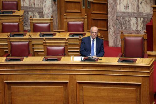 Ο υπουργός Δικαιοσύνης Γιώργος Φλωρίδης παρευρίσκεται στην Ολομέλεια της βουλής, στη συζήτηση και λήψη απόφασης επί της προτάσεως για αναθεώρηση διατάξεων του Συντάγματος, σύμφωνα με τα άρθρα 110 του Συντάγματος και 119 του Κανονισμού της Βουλής (δεύτερη ψηφοφορία), Αθήνα, Τέταρτη 16 Σεπτεμβρίου 2026. ΑΠΕ-ΜΠΕ/ΑΠΕ-ΜΠΕ/ΓΙΩΡΓΟΣ ΒΙΤΣΑΡΑΣ