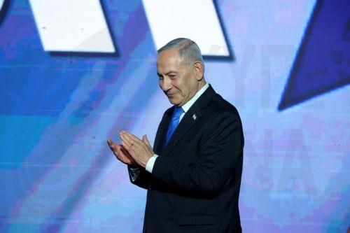 epa13246647 Israeli Prime Minister Benjamin Netanyahu applauds during a Likud party elections campaign event in Tel Aviv, Israel, 17 September 2026. General elections are scheduled to be held in Israel on 27 October 2026.  EPA/ATEF SAFADI