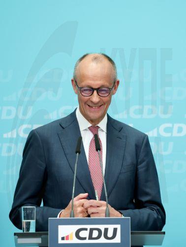 epa13254102 German Chancellor and leader of the Christian Democratic Union (CDU) Friedrich Merz attends a press conference at CDU party's headquaters after a CDU party board meeting in Berlin, Germany, 21 September 2026. Elections for the House of Representatives in Berlin and the state parliament of Mecklenburg-Western Pomerania were held on 20 September...