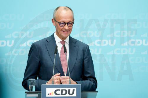 epa13254104 German Chancellor and leader of the Christian Democratic Union (CDU) Friedrich Merz attends a press conference at CDU party's headquaters after a CDU party board meeting in Berlin, Germany, 21 September 2026. Elections for the House of Representatives in Berlin and the state parliament of Mecklenburg-Western Pomerania were held on 20 September...