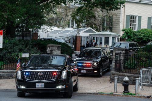 epa13254860 US President Trump's motorcade departs from New York Mayor Zohran Mamdani's residence in New York, New York, USA, 21 September 2026.  EPA/OLGA FEDOROVA