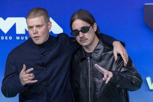 epa13267580 Swedish rapper Yung Lean (L) and Surkin arrive at the 2026 MTV Video Music Awards at the Peacock Theater in Los Angeles, California, USA, 27 September 2026.  EPA/JILL CONNELLY