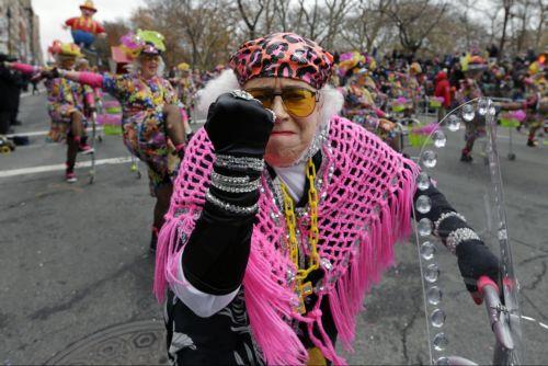 epa13273980 (FILE) - Costumed Senior Citizens march at the Macy's 88th Annual Thanksgiving Day Parade in New York, New York, USA, 27 November 2014 (reissued on 01 October 2026). 01 October marks the United Nations International Day of Older Persons. This year, the theme is ‘The Age of Longevity: Rethinking Systems for Longer Lives.’  EPA/Peter Foley