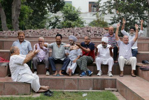 epa13273982 (FILE) - Indian senior citizens practice laughter therapy in a park in Amritsar, India, 23 October 2017 (reissued on 01 October 2026). 01 October marks the United Nations International Day of Older Persons. This year, the theme is ‘The Age of Longevity: Rethinking Systems for Longer Lives.’  EPA/RAMINDER PAL SINGH