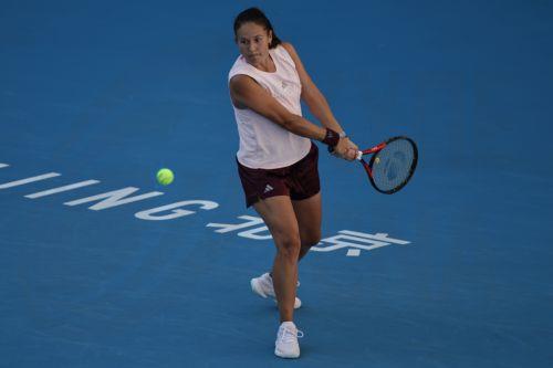 epa13274058 Daria Kasatkina of Australia in action against Paula Badosa of Spain during their women’s singles 1st round game at the China Open tennis tournament in Beijing, China, 01 October 2026.  EPA/ANDRES MARTINEZ CASARES