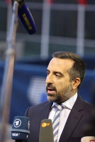 epa13274083 Cyprus Minister of Migration and International Protection Nicholas Ioannides speaks to the press during the Justice and Home Affairs Council in Luxembourg, 01 October 2026. Ministers are set to discuss the situation in the Schengen area, returns and readmission cooperation with third countries, the implementation of the EU Pact on Migration and...