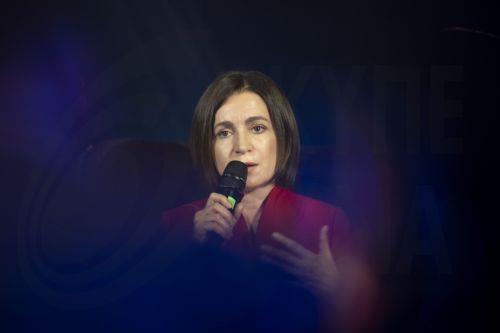 epa13277304 Moldova's President Maia Sandu attends the opening session 'Security and Stability after Russia's War in Ukraine' during the Helsinki Security Forum (HSF) 2026 in Helsinki, Finland, 02 October 2026. The fifth annual HSF takes place from 02 to 04 October, gathering international leaders to discuss European security architecture and regional...