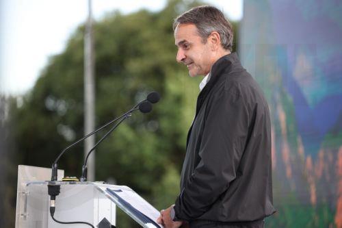 Ο πρωθυπουργός Κυριάκος Μητσοτάκης μιλάει στην εκδήλωση για την ένταξη του Ολύμπου στην παγκόσμια κληρονομιά της UNESCO στην έδρα της Μονάδας Διαχείρισης Εθνικού Πάρκου Ολύμπου, στο Λιτόχωρο, Παρασκευή 2 Οκτωβρίου 2026. Ο πρωθυπουργός Κυριάκος Μητσοτάκης επισκέπτεται σήμερα την Πιερία. ΑΠΕ-ΜΠΕ/ΑΠΕ-ΜΠΕ/ΑΧΙΛΛΕΑΣ ΧΗΡΑΣ
