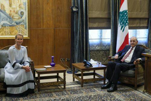 epa13289230 Lebanese Parliament Speaker Nabih Berri (R) meets with Kaja Kallas (L), the European Union's high representative for foreign affairs and security policy, in Beirut, Lebanon, 08 October 2026. Kallas is on an official visit to Lebanon for talks with the country's leaders.  EPA/WAEL HAMZEH