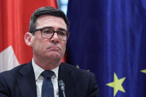 epa13289283 British Prime Minister Andy Burnham attends German - British Economic Forum at the Chancellery in Berlin, Germany, 08 October 2026.  EPA/FILIP SINGER