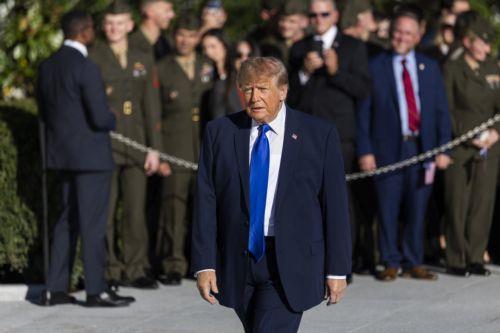epa13324005 US President Donald Trump prepares to speak to reporters as he departs the White House for a campaign rally in Iowa, in Washington, DC, USA, 22 October 2026. Trump discussed Starlink's operations in Ukraine as well as a campaign ad from Ohio Republican gubernatorial candidate Vivek Ramaswamy that features Democratic opponent Amy Acton’s...
