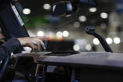 epa10394623 A Ring Car Cam, a dual-facing dashboard security camera, is on display at the Ring booth at the 2023 International Consumer Electronics Show in Las Vegas, Nevada, USA, 07 January 2023. CES, the world's largest annual consumer technology trade show, taking place from 4-8 January 2023, is a place where industry manufacturers, advertisers and...