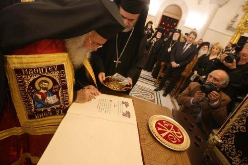 Ο Πρόεδρος της Δημοκρατίας κ. Νίκος Αναστασιάδης παρίσταται στην ενθρόνιση του νέου Αρχιεπισκόπου Κύπρου κ.κ. Γεωργίου, στον Καθεδρικό Ναό Αποστόλου Βαρνάβα, Λευκωσία, Κύπρος