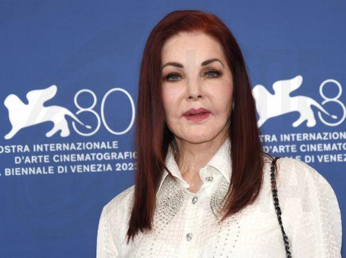 epa10839819 US businesswoman Priscilla Presley poses during a photocall for 'Priscilla' at the 80th annual Venice International Film Festival, in Venice, Italy, 04 September 2023. The movie is presented in the official competition 'Venezia 80' at the festival running from 30 August to 09 September 2023.  EPA/CLAUDIO ONORATI