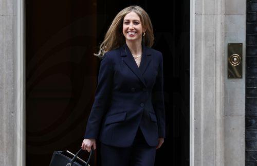 epa10973321 Laura Trott who has been appointed as Treasury Chief Secretary departs 10 10 Downing Street following a Cabinet reshuffle in London, Britain, 13 November 2023.  EPA/ANDY RAIN
