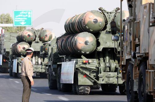 epa11616808 S-300 missile systems are displayed during the annual military parade marking the Iraqi invasion in 1980, which led to an eight-year-long war (1980-1988); in Tehran, Iran, 21 September 2024. According to IRNA newes agency, Iranian president Masoud Pezeshkian said 'our defense system power is on that level that no enemy even dares to think to...