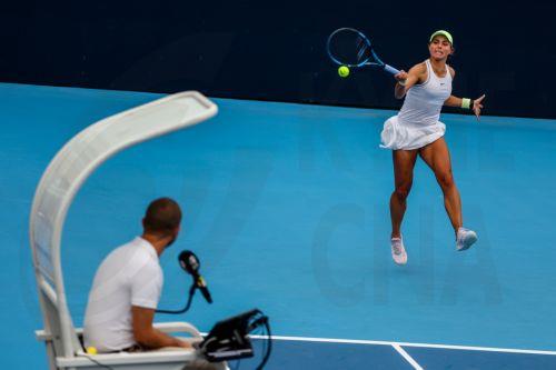 epaselect epa11627970 Paula Badosa of Spain in action during her Women's Singles first round match against Viktoriya Tomova of Bulgaria in the China Open tennis tournament in Beijing, China, 27 September 2024.  EPA/WU HAO